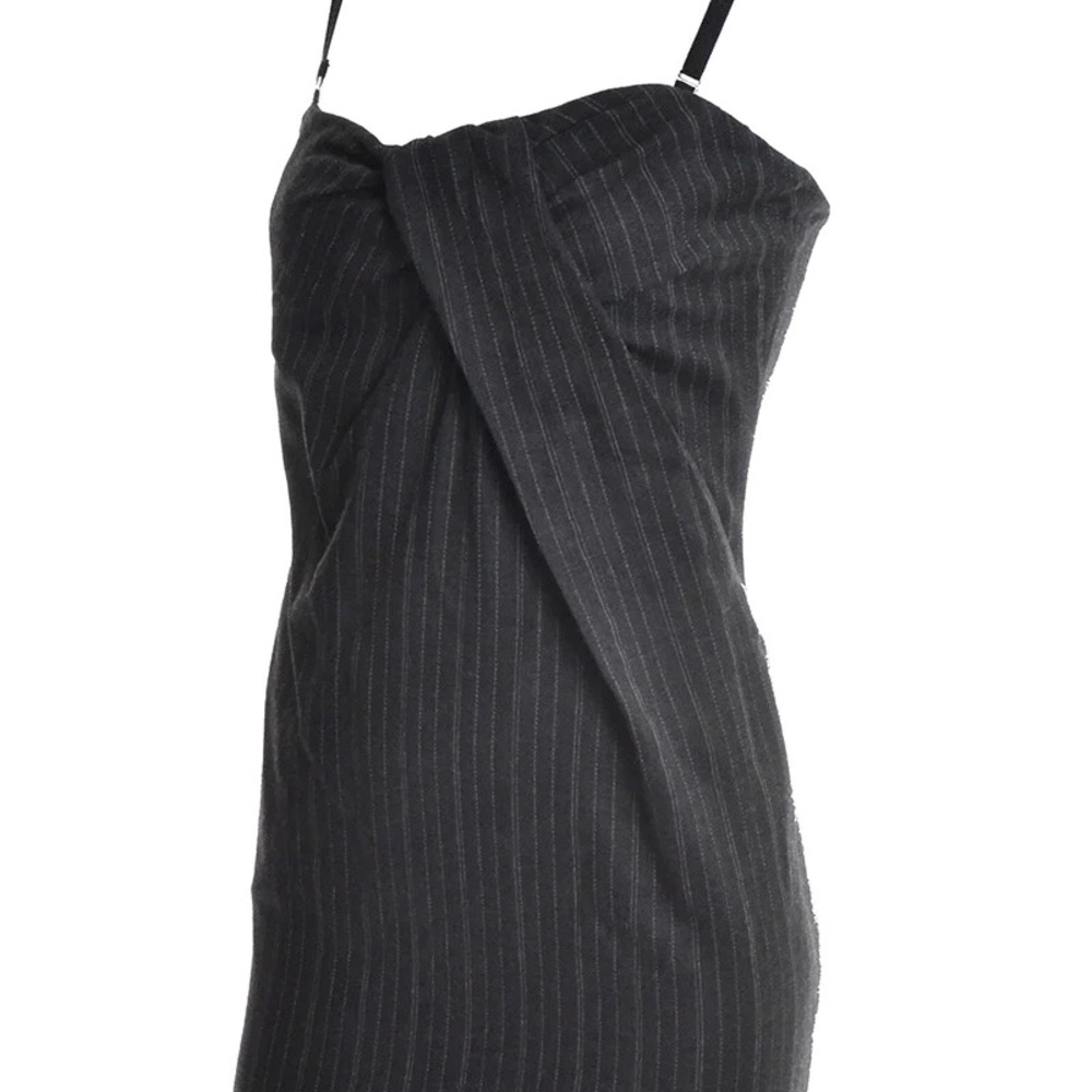 🖤SOLD🖤 Dolce & Gabbana DRESS STRETCH PINSTRIPE BUILTIN CORSET size 40 US 4 - Picture 3 of 16
